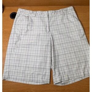 Women’s Golf Shorts Size 10 Gray Plaid Stretch Performance Tommy Armour